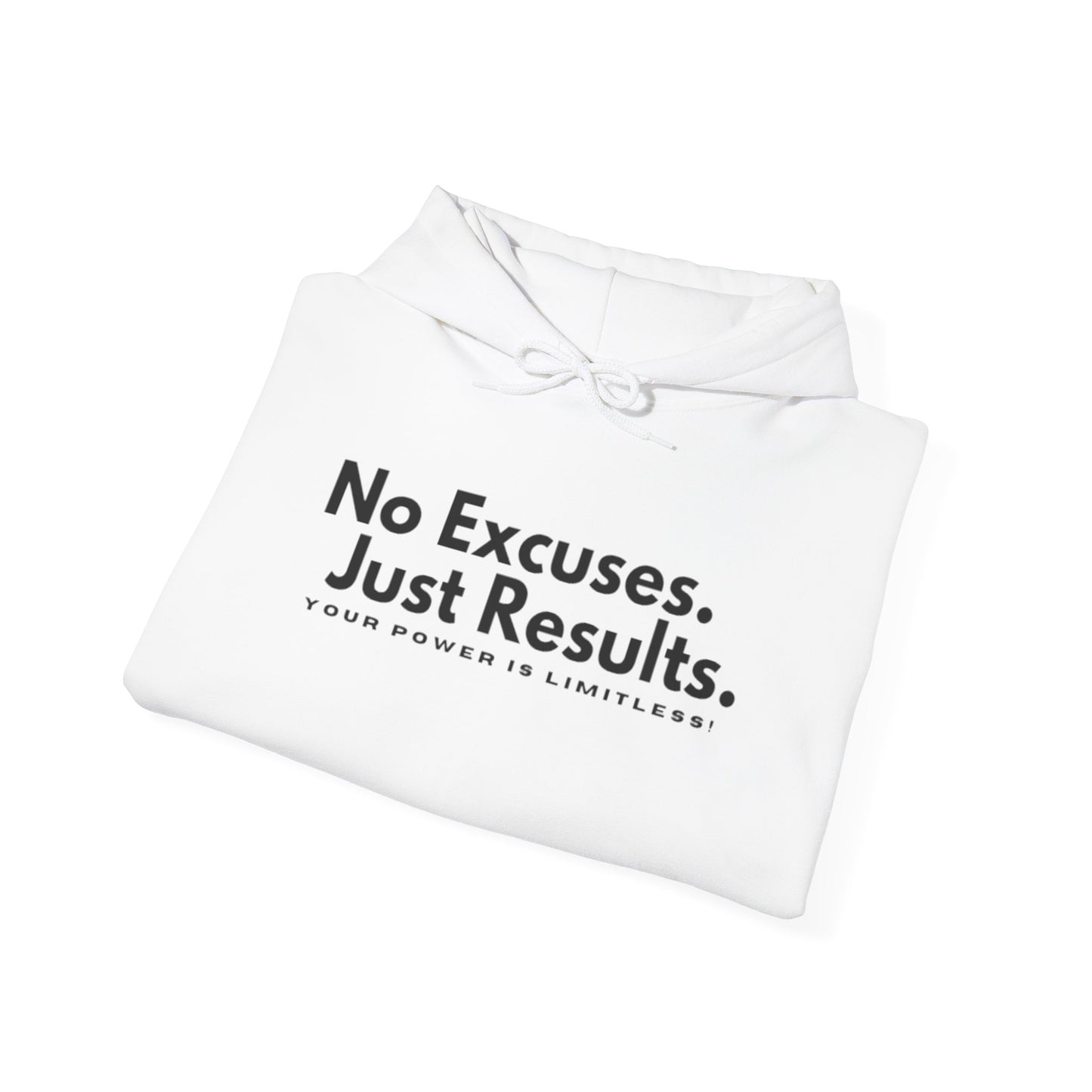 No Excuses. Just Results. Hooded Sweatshirt