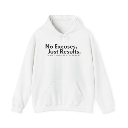 No Excuses. Just Results. Hooded Sweatshirt