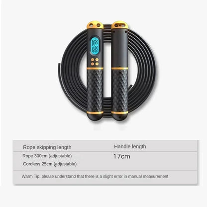 2-in-1 Skipping Rope with Digital Counter & Non-Slip Handles