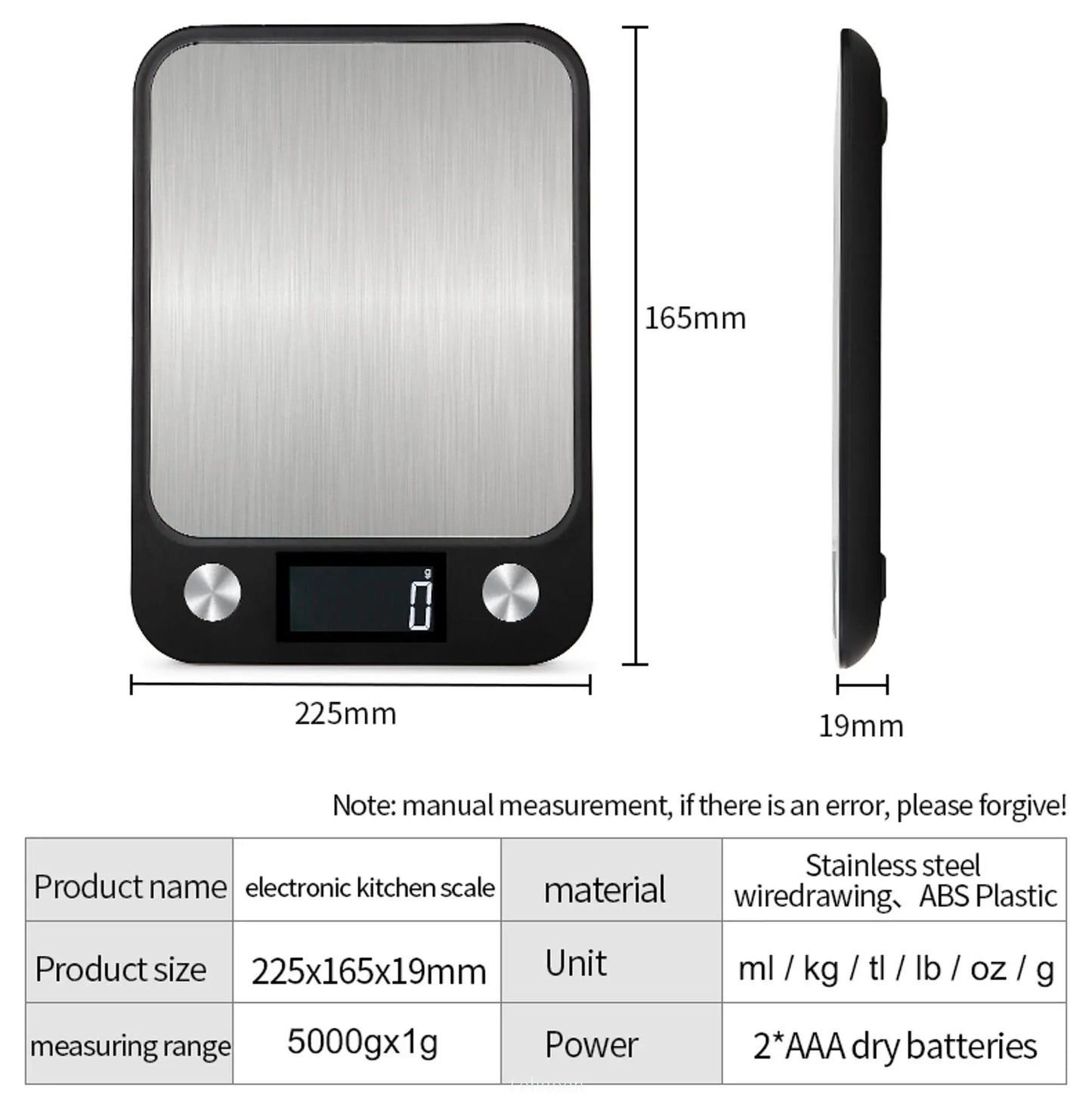 Compact Kitchen Scale